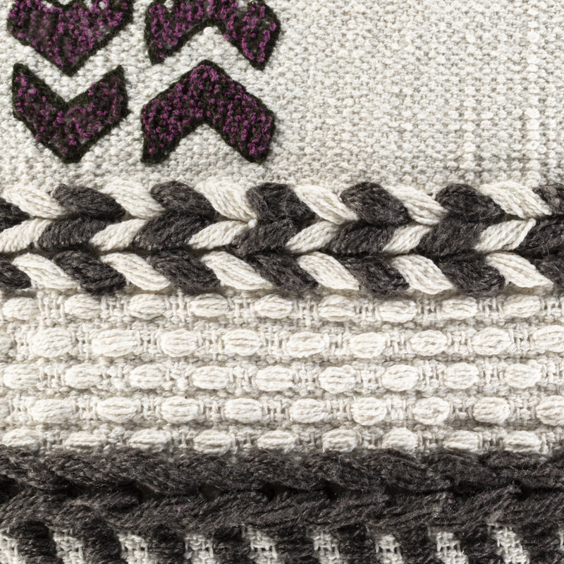 Zuri Square 100% Cotton Pillow & Cover Insert, Polyester/Polyfill, 22" x 22"