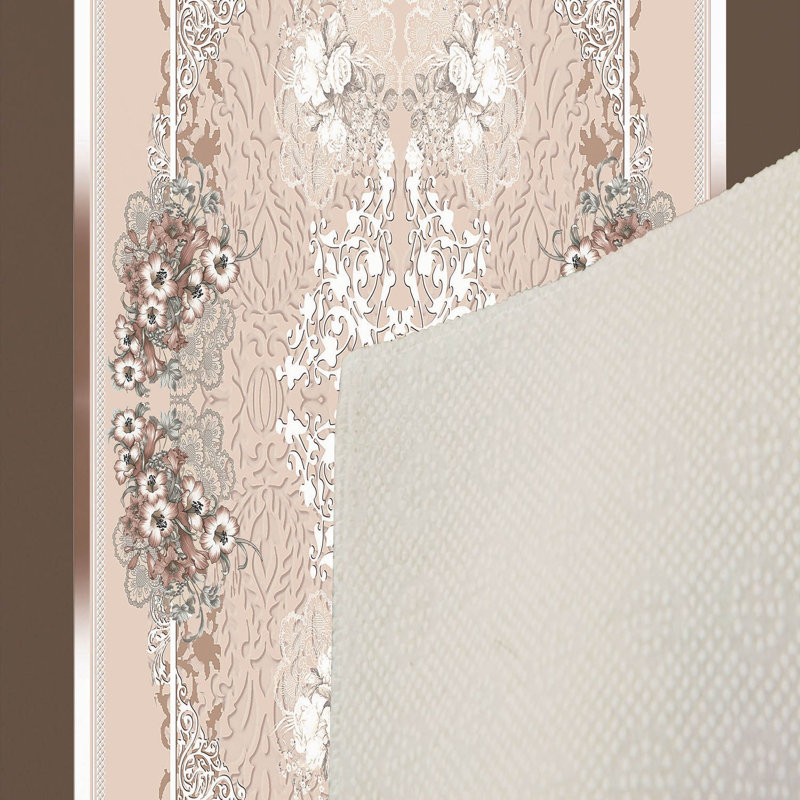 Stylish Hall Carpet (3.3 x 6.6 ft), 100% Polyester, 0.3 in Pile Height | Antibacterial, Non-Slip PVC Felt Dot Underside | Machine Washable, 3D Digital Print, Durable & Easy to Clean | Perfect for Entryway & Living Areas