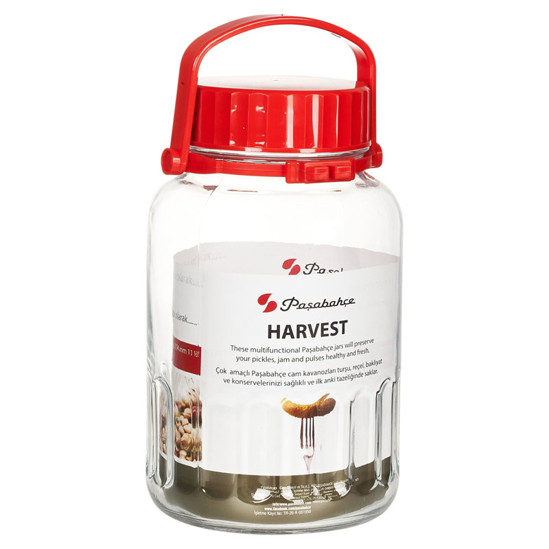 Glass Jar - Set of 6, 29.5cm H x 12.5cm W x 12.5cm D