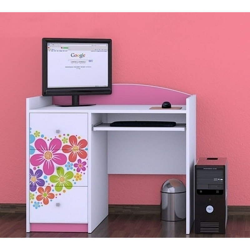 Arden 100cm Computer Desk, Pink