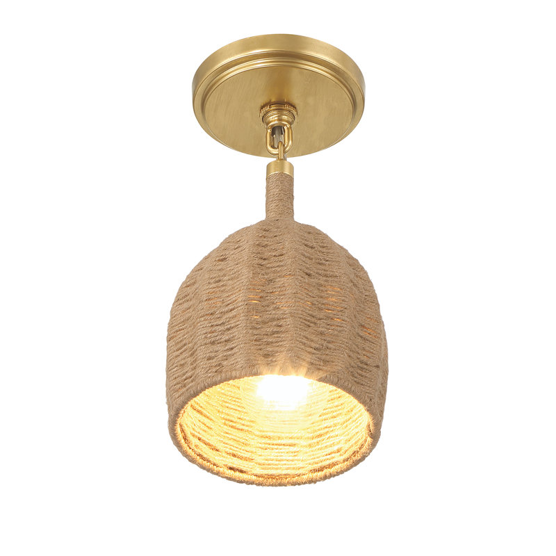 Camellon 1 Light Soft Gold Semi Flush