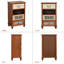 Commode éclectique vintage Cayden avec 4 tiroirs sculptés à la main, armoire en noyer chaleureux