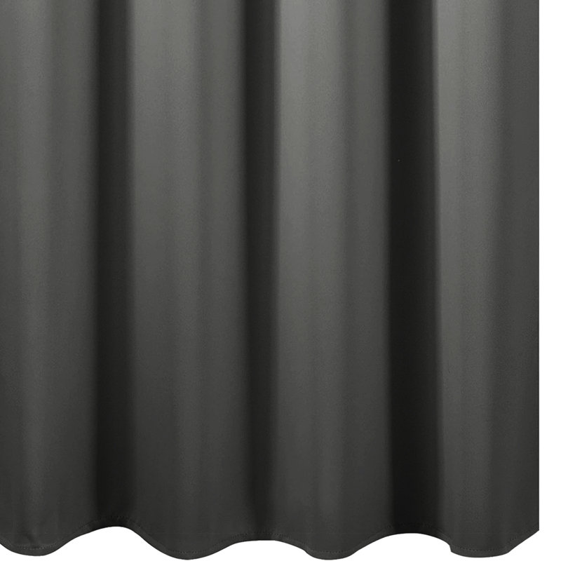 100% Room Darkening Blackout Eyelet Curtains (Set Of 2) , 168cm Width x 183cm Drop, Dark Grey