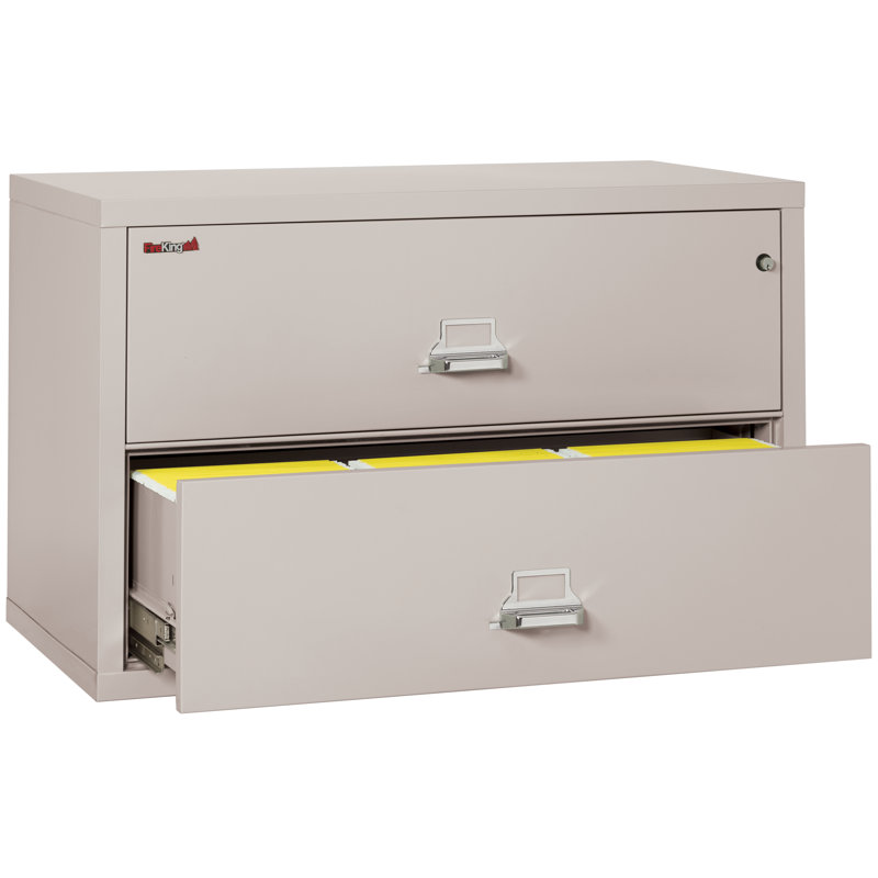 Fireproof 2 - Drawer File Cabinet, Platinum, Key Lock