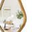 Elegant Teardrop Wall Mirror - Handcrafted Gold Foil Accents