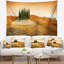 Tapisserie panorama cypress en polyester avec accessoires suspendus inclus-28490417