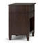 Table de chevet transitionnelle en bois massif l 24 po Carlton avec 2 tiroirs, tablette de rangement ouverte et quincaillerie bronze-1357735078