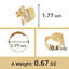 Ensemble de 8 anneaux de serviette Gold Leaf