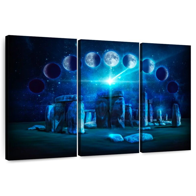 Rorry Stonehenge Moon Phases, 36" H x 57" W