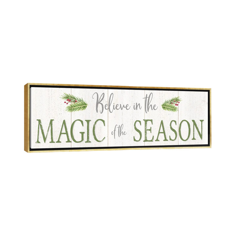 «Peaceful Christmas Horizontal Magic of the Season» par Tara Reed - reproduction d'art textuel, H 24 po x l 72 po x P 1,5 po