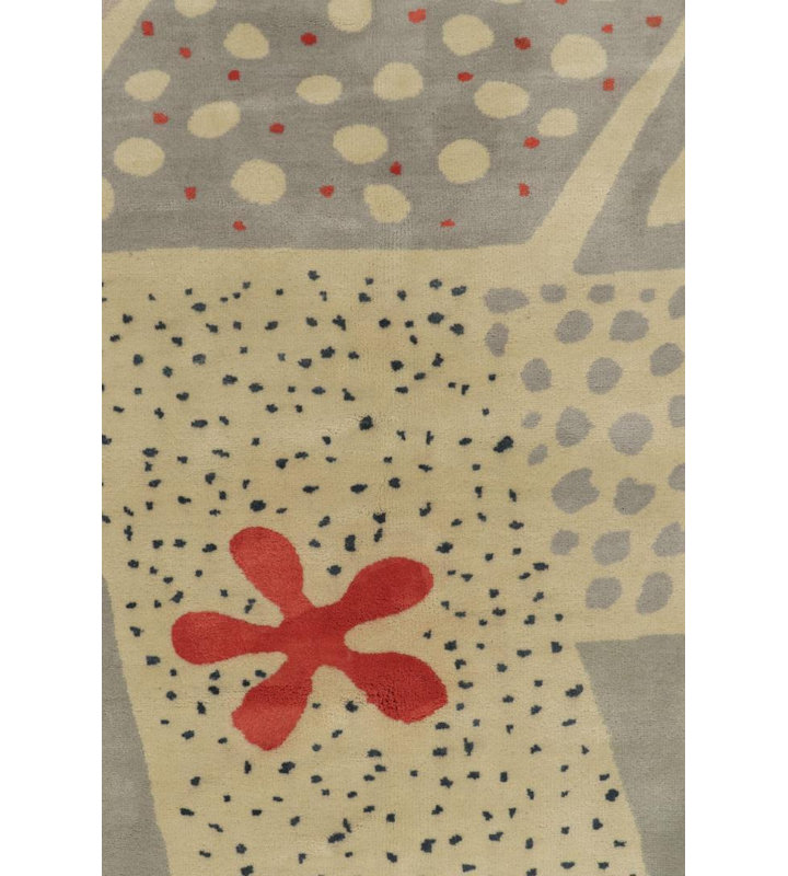 Scandinavian Hand Knotted Wool Geometric Area Rug, Rectangle 12' x 15'