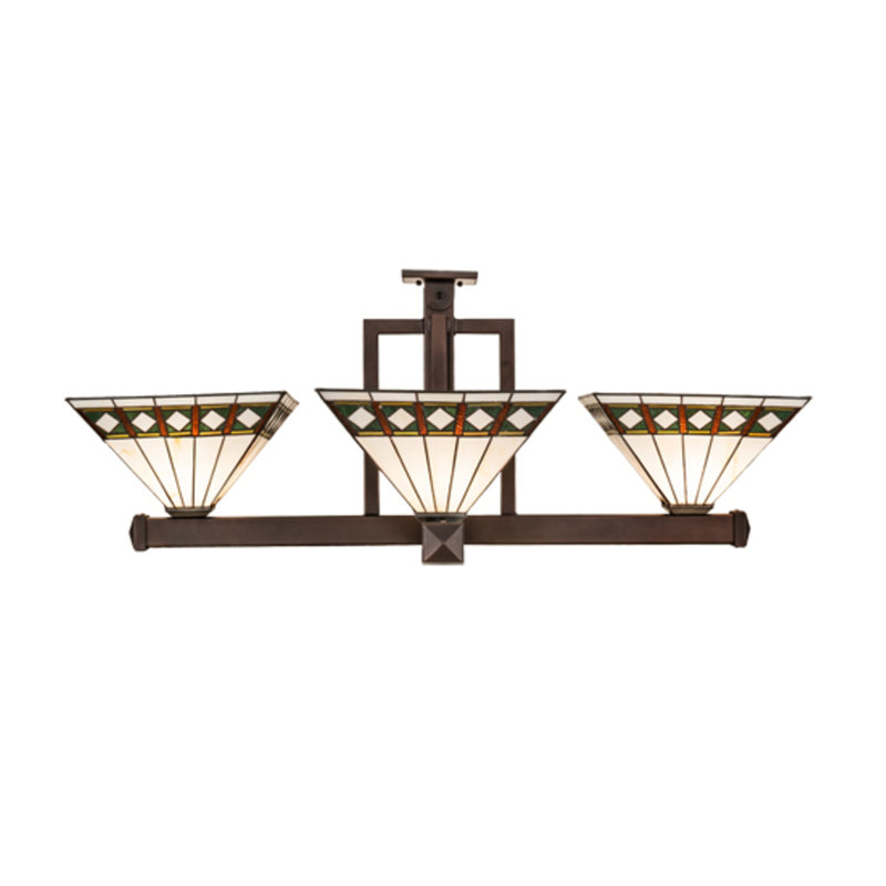 Ticey Glass Semi Flush Mount