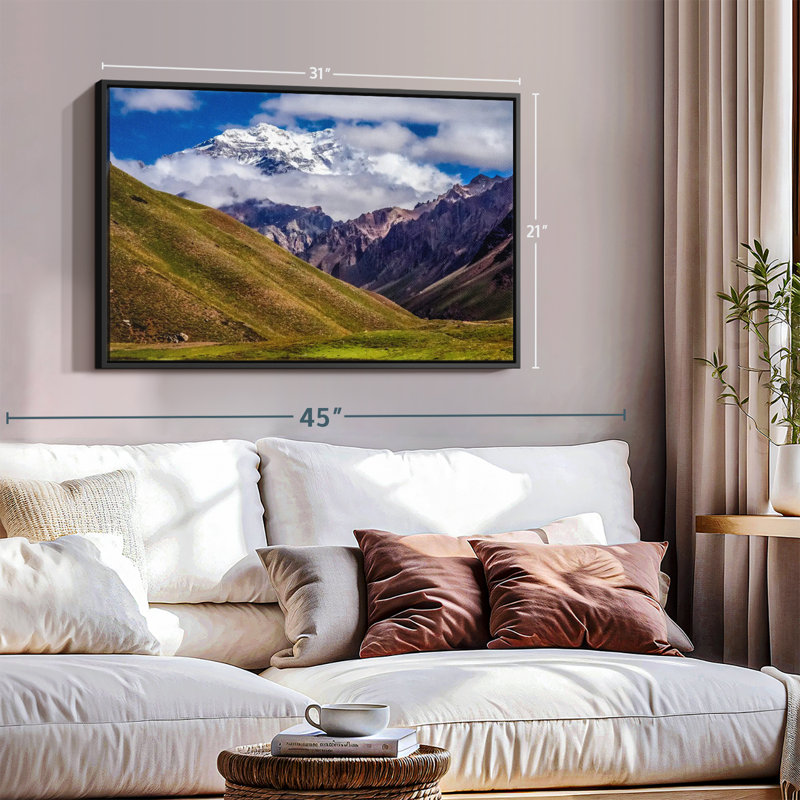 «Cloudy Aconcagua», reproduction sur toile, H 21 po x l 31 po