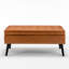 Banc de rangement pour chambre à coucher en cuir brun: 43,3 po x 17,7 po, banc d'espace: l 43,3 po x 17,7 po en cuir avec charnière
