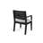2Pcs Dark Grey Dining Chairs - Wood Frame With Sandblast Natural Finish And Water- Cushion, Modern Chair  2 , Hand Crafted Substantial Frames Cushions, Chic Seating Option