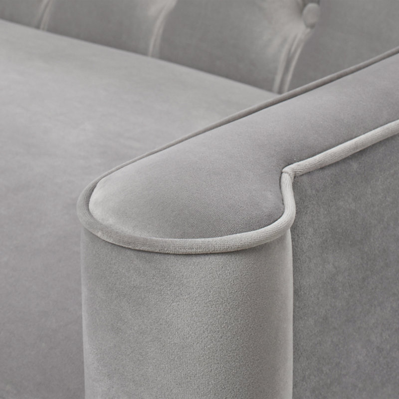 Canapé de 74 po Brinley, Velours gris opale