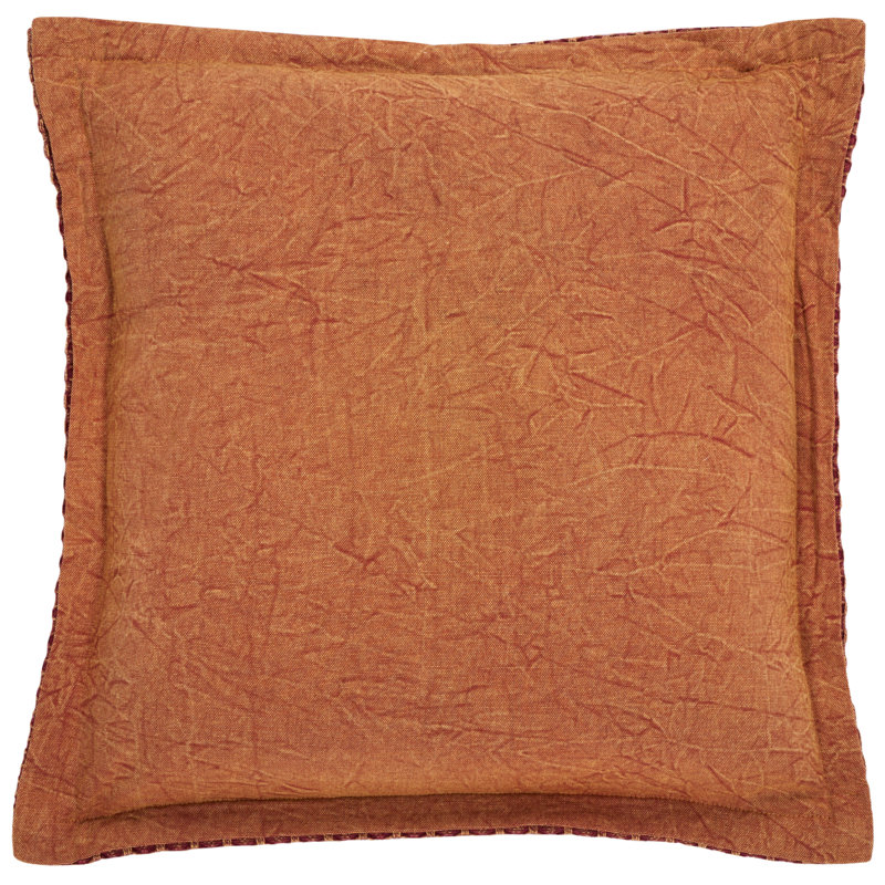 Coussin en coton Demi, rouille