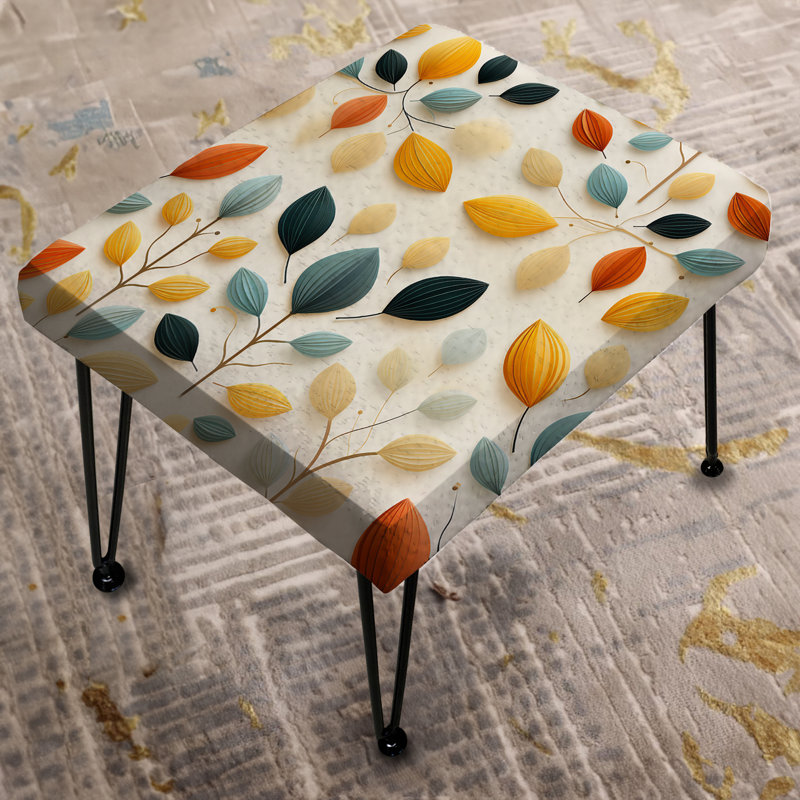 Organic Symmetry - Repose-pieds rectangulaire abstrait
