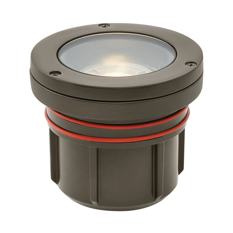 Bronze Low Voltage LED Well Light with Clear Lens