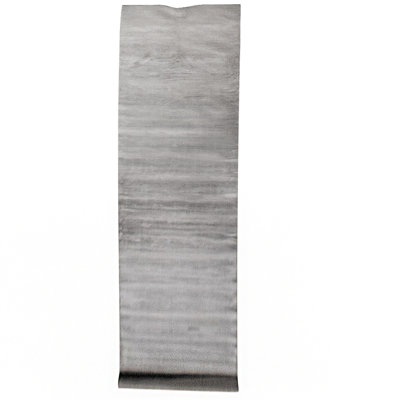 Tapis gris en viscose noué à la main
