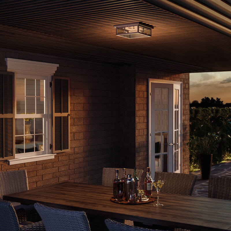 Westover 2 - Bulb Outdoor Flush Mount, Western Bronze