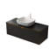 Meuble-lavabo flottant de 48 po, comptoir en pierre frittée noire, lavabo en céramique à motif de marbre blanc, armoire en bois massif avec conception en sergé de 49,37 po et évier, unité de rangement en contreplaqué, vasque,-768114869-768114866-768114874