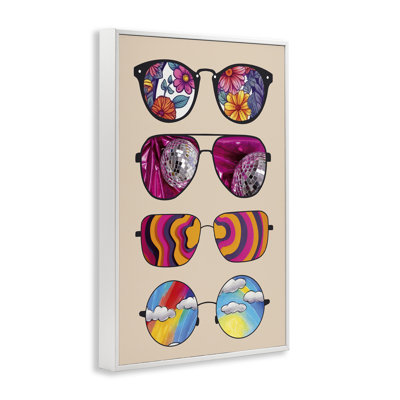 Reflection Patterned Sunglasses Framed Giclee, design by CAD Designs