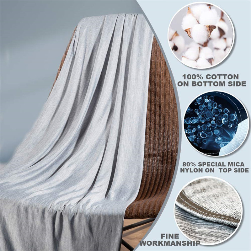 Throw Blanket, 200 x 220cm, Grey