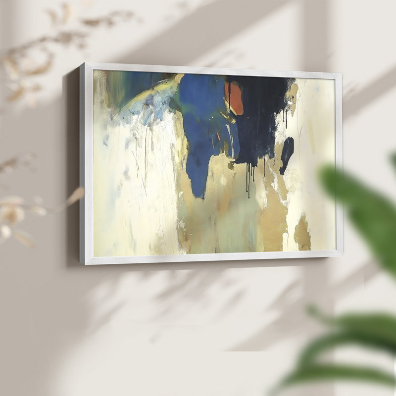 Abstract Series-XVII -Framed Print - Restickable, 8" H x 10" W, White