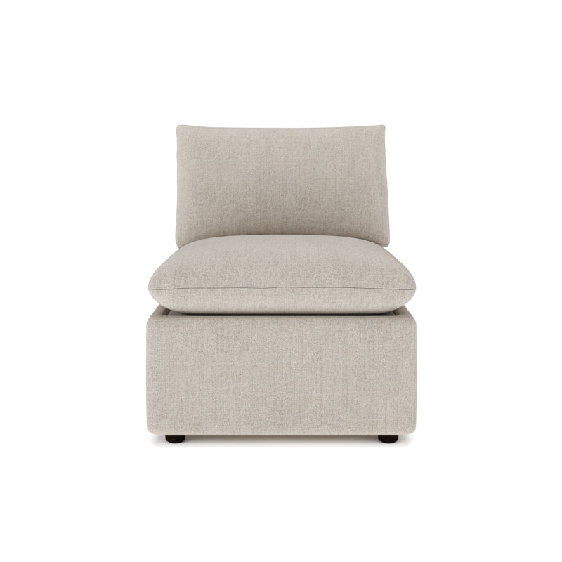Fauteuil modulaire rembourré Kallie, Ficelle Monique