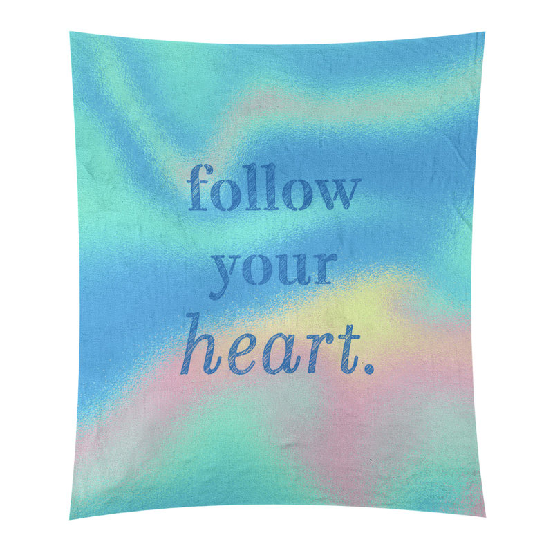 Tapisserie en polyester suivre votre de cotation cardiaque, H 60 po x l 51 po, Vagues tropicales