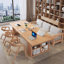 Bureau rectangulaire en bois massif Burlywood-1689436350