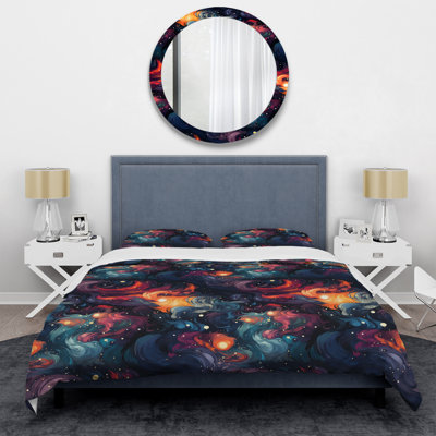 Celestial Concealment Swell Abstract Duvet Cover