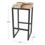 Tabouret en métal Tumin Brown avec base noire