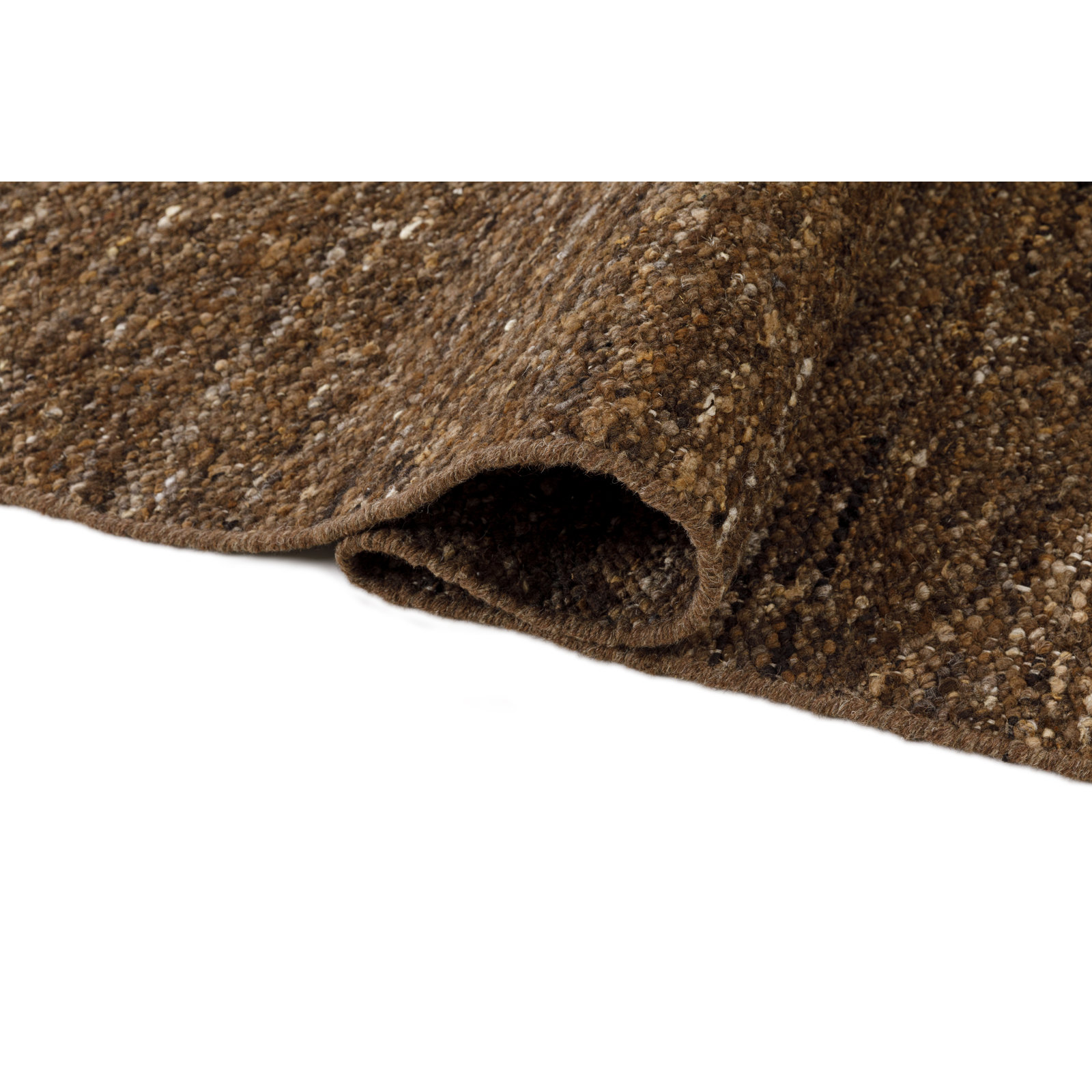 Flatweave Wool Rug, Runner 2'6" x 8', Brown