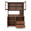 Buffet moderne avec portes vitrées, grande armoire de rangement avec support pour micro-ondes et tiroirs Modern Kitchen