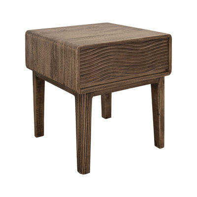 Table de bout Oly, 1 tiroir, brun rustique naturel Melina 23 po