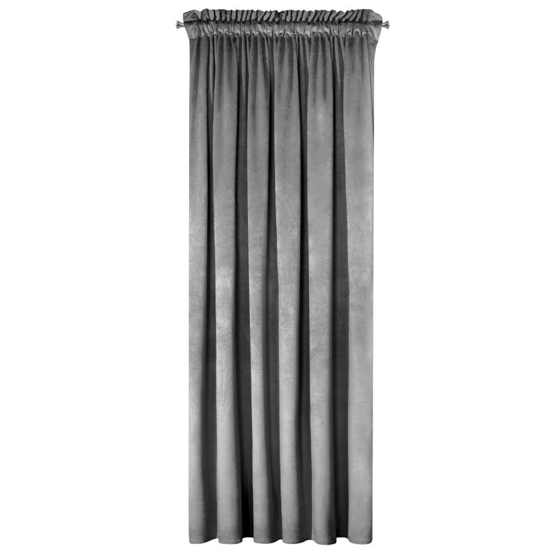 Design 91 Slot Top Blackout Curtain, Steel, Width 140 x Drop 270 cm