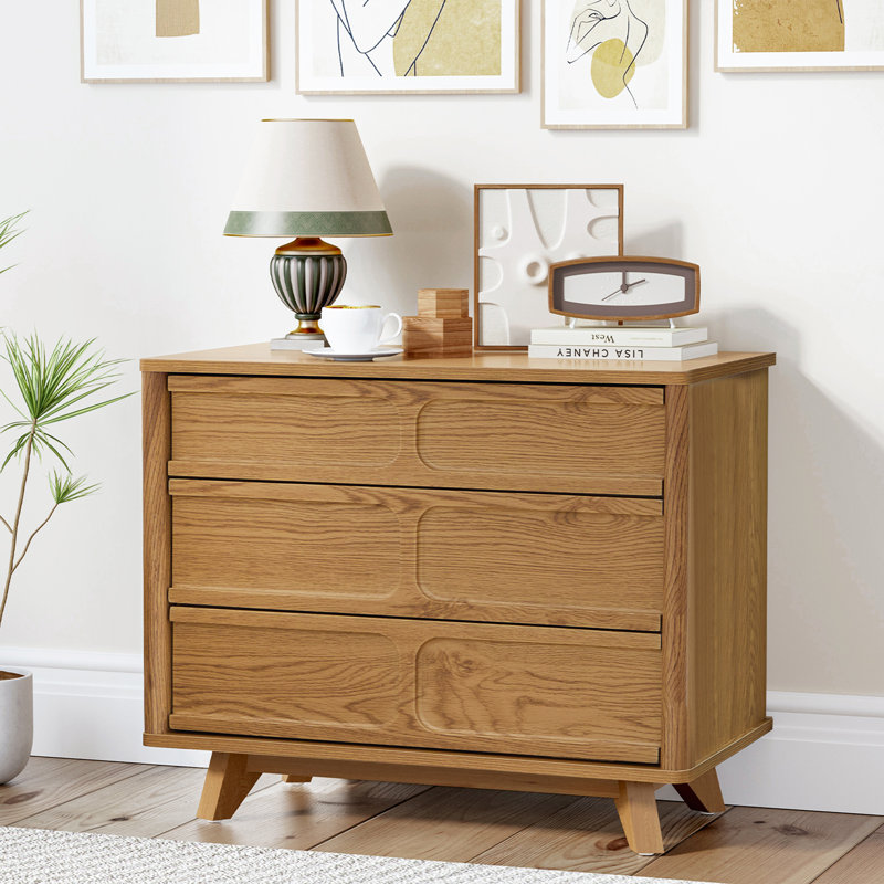 Commode 3 tiroirs (l 27,6 po), Jaune