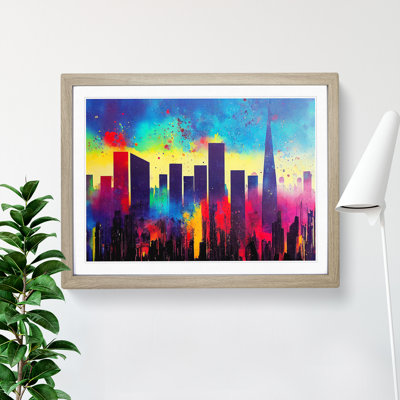 Vibrant London Skyline Vol.1 Abstract - Framed Print