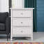 Table de chevet 3 tiroirs Lurne blanche-1957290178