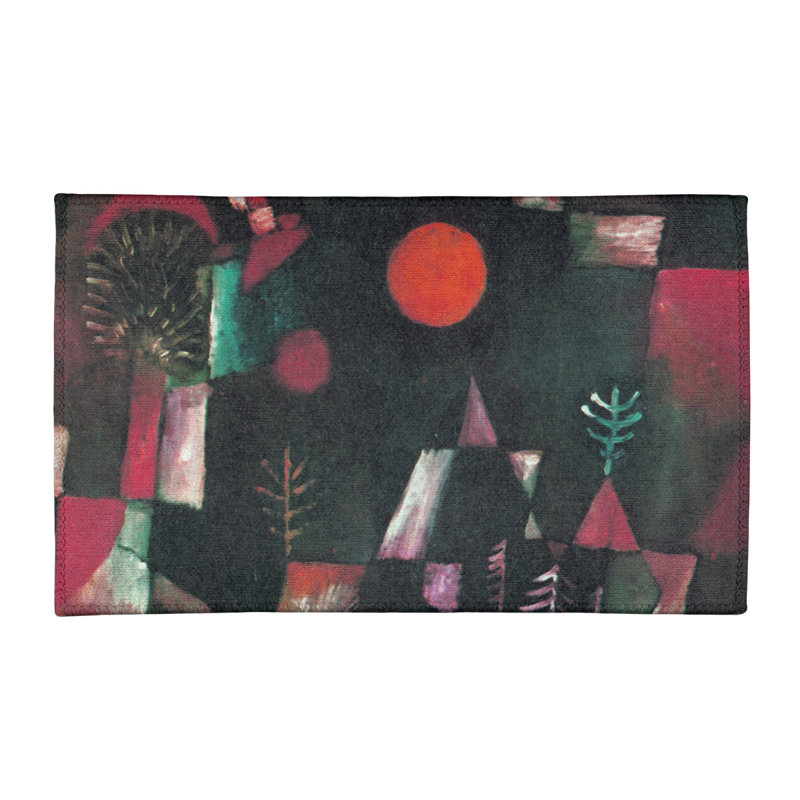 Tapis rouge/noir full moon, Rectangle 3 pi x 5 pi