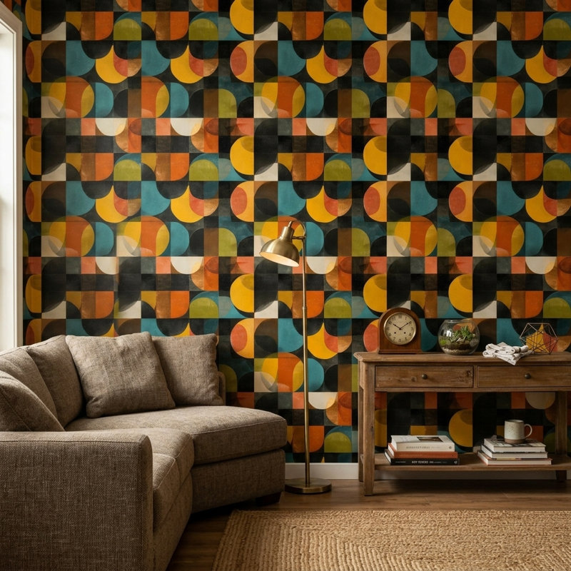 Décoration murale amovible Mid Mid Century, Peler et coller