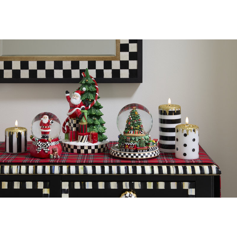 Cozy Christmas Tree And Train Snow Globe