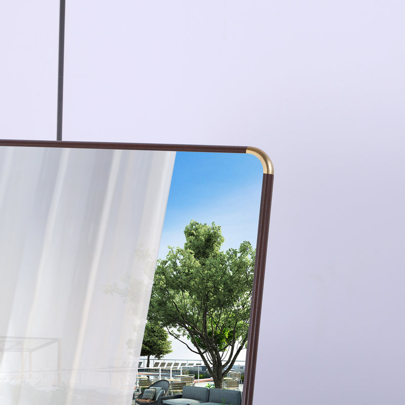 Miroir Kalianne, H 60 po x l 16,5 po, Marron foncé