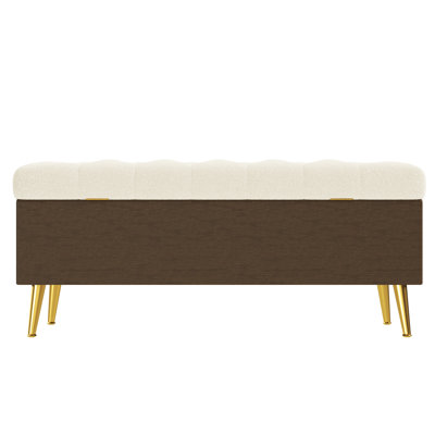 Banc de rangement avec repose-pieds rembourré Milos