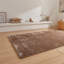 Lux Shaggy area rug Machine Woven Rectangle Walnut-100475228