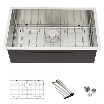 Undermount Kitchen Sink - 32"X19" Stainless Steel 16 Gauge Deep Single Bowl Sinks