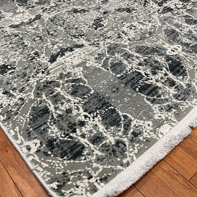 Tapis en laine et soie Bungalow Rose