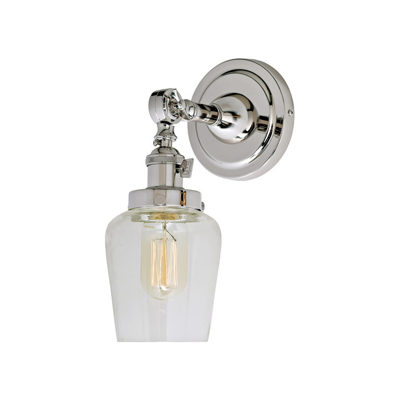 Martucci Armed Sconce, Polished Nickel
